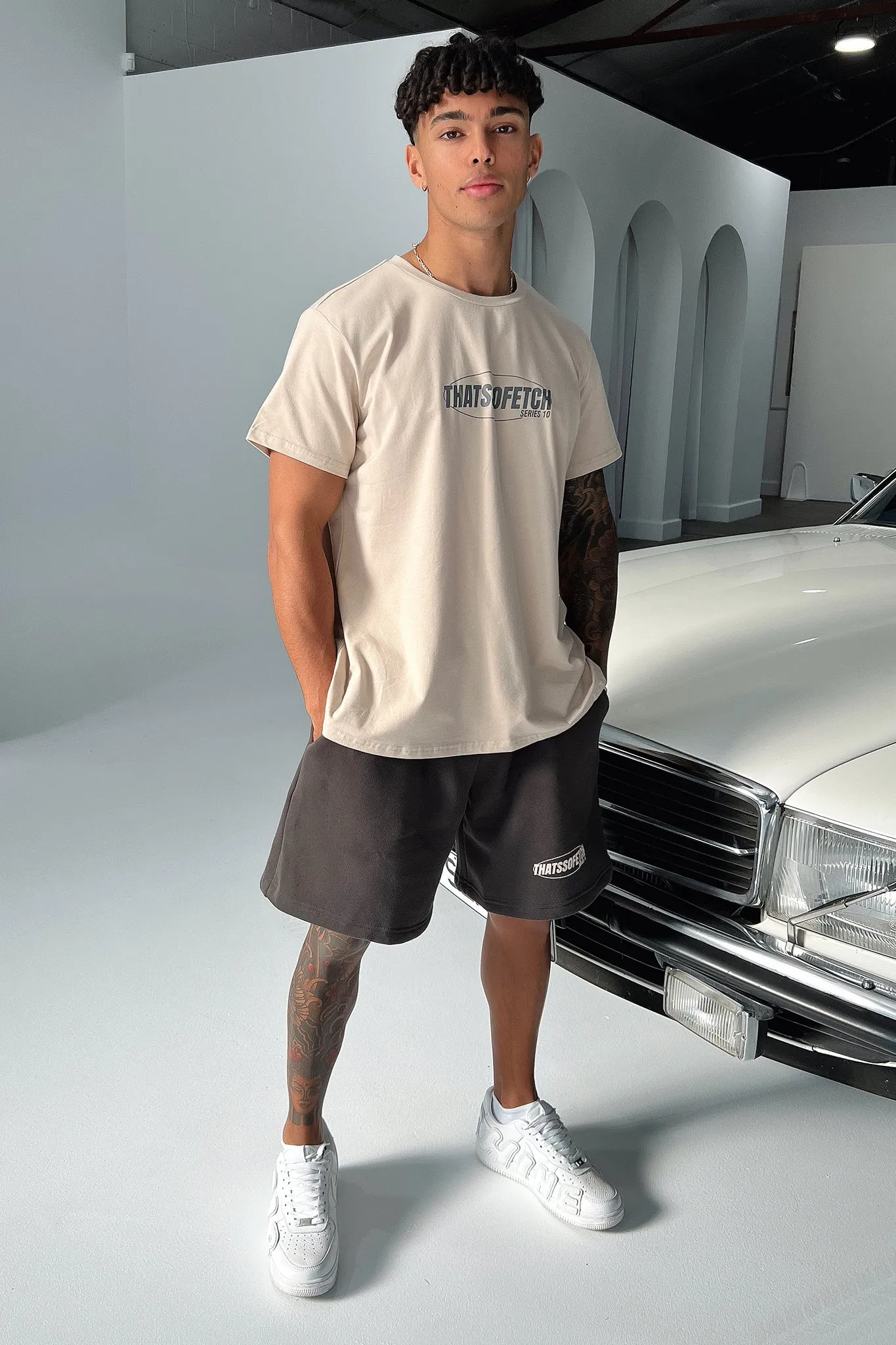 Chic and Cozy Light Fit Wear Series 10 Oversized Tee - Beige