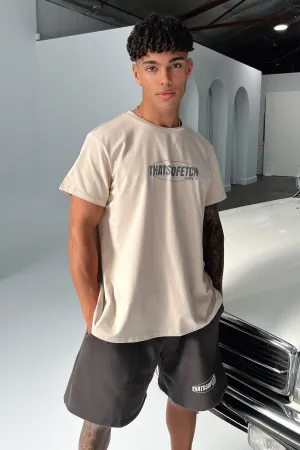 Series 10 Oversized Tee - Beige Camping attire