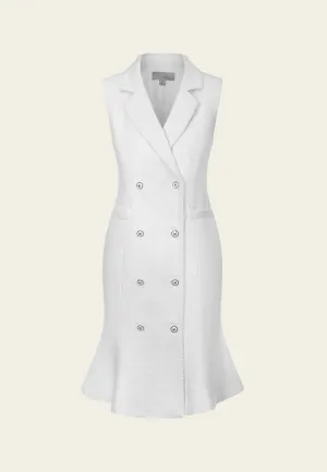 EasyAdjustment NoRubEdging Sleeveless Double-breasted Slit-pocket Fishtail Dress